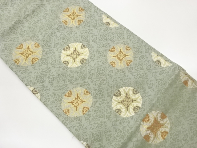 JAPANESE NAGOYA OBI / WOVEN ABSTRACT FLOWER